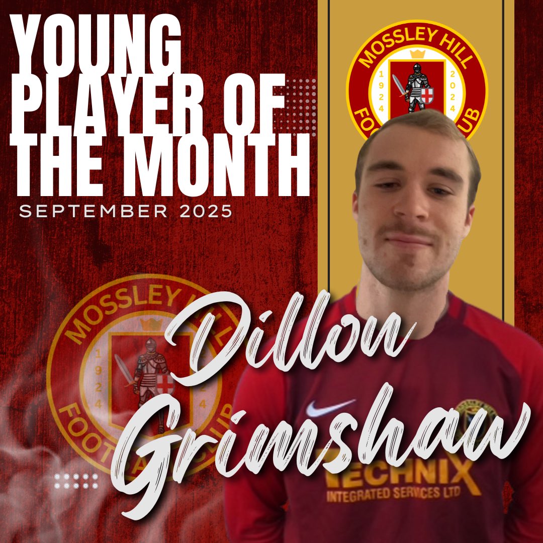 MossleyHill_FC's tweet image. YOUNG PLAYER OF THE MONTH 🏆
Well done to Dillon for his performances in September in which has been a tough period for our young reserve side.

Well done Dillon 👏 

#oneclub