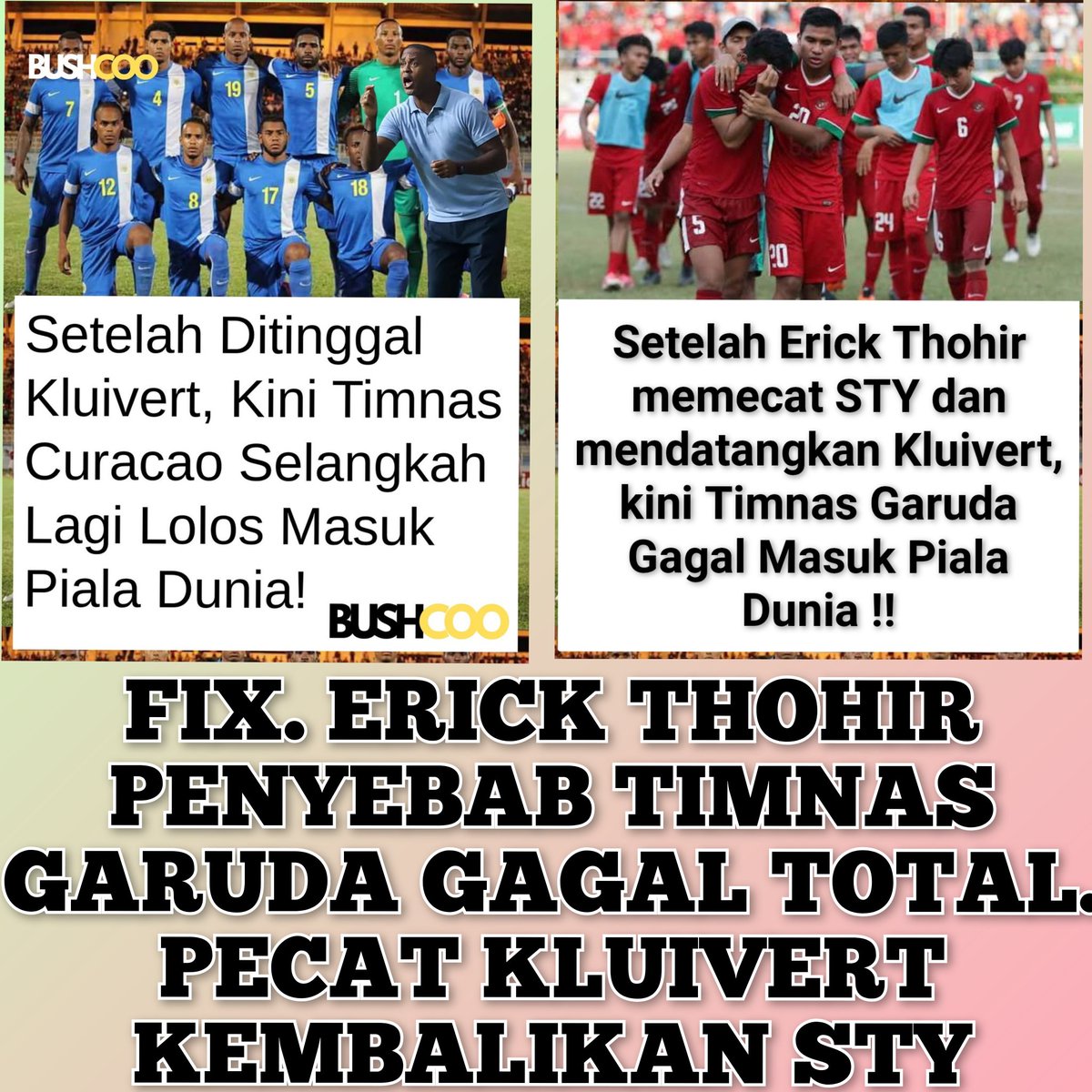 awikuchuz's tweet photo. Selamat Tinggal Piala Dunia 2026 !
Semua pengurus @PSSI harus dipecat !
#kocokulangPSSI
#erickthohirout
#KluivertOut
#STYback
@Pendekar969
@AswinbaharD
@BuayaUbanan
@bengkeldodo https://t.co/nKZHyqBY8e