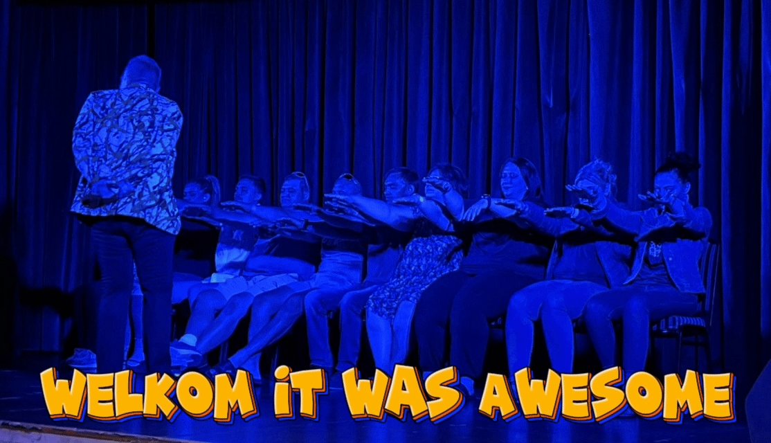 andre_hypnotist's tweet photo. And even though Welkom started slowly, 10 people volunteered to become the stars of the show. With just over 200 people in the audience, we were indeed having a wild night at the GoldFields Casino https://t.co/PlXLAN7IBM