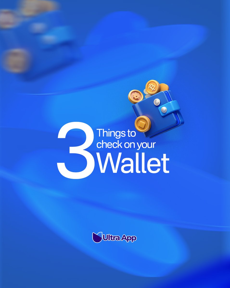 getultraapp's tweet photo. 3 Things to Check on Your Ultra App Wallet.
#CryptoSecurity #WalletTips #MyUltraApp #CryptoWallet https://t.co/53UcFcBYko