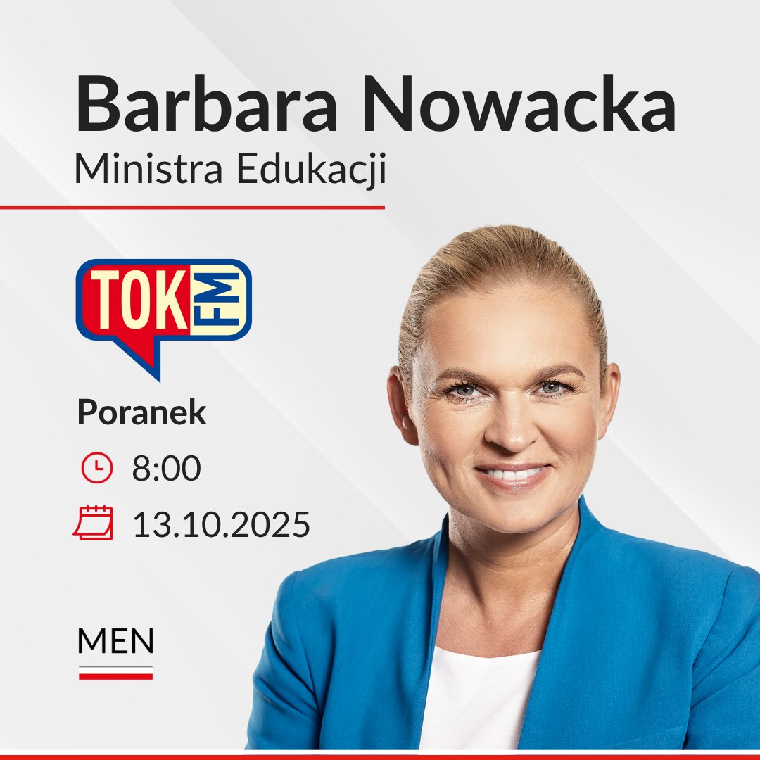 Barbara Nowacka — kadr z rozmowy, 13.10.2025 r.