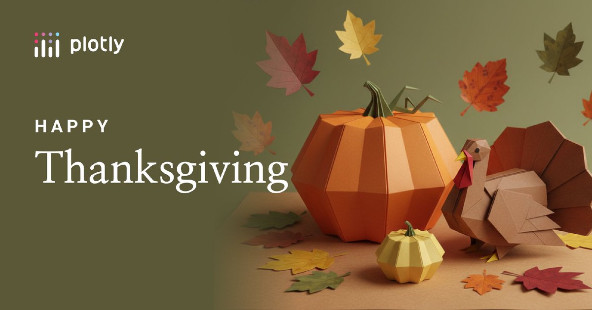 plotlygraphs's tweet image. This Thanksgiving, we&apos;re reflecting on what matters most, and that&apos;s all of you! 

To the data scientists building groundbreaking models, the analysts uncovering insights that drive decisions, the developers creating tools that empower others, and everyone who chooses Plotly to…