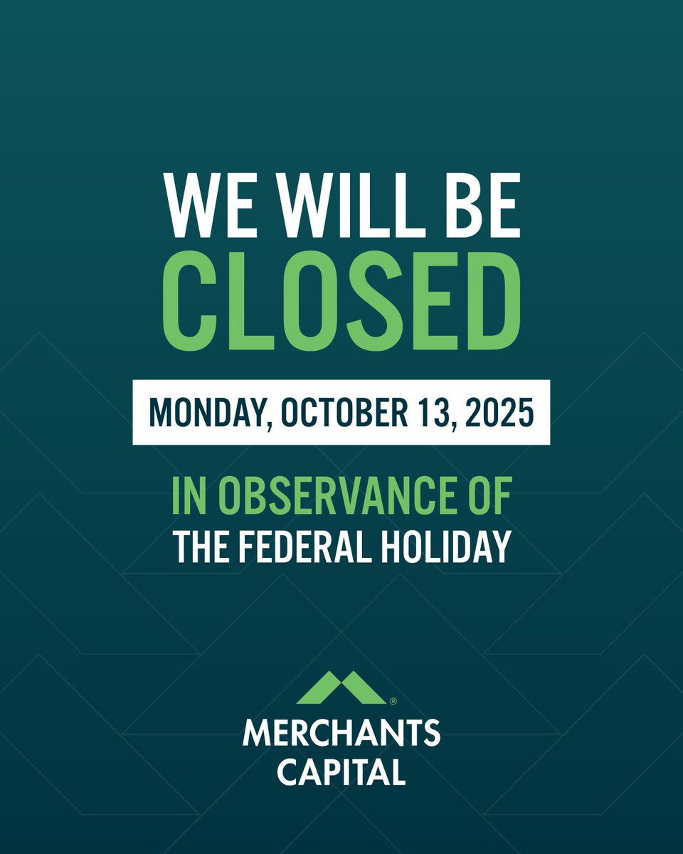 In observance of the federal holiday, our offices are closed today. We will resume normal business hours tomorrow, Tuesday, October 14, 2025.