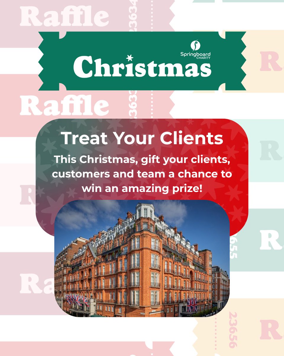 Springboard_UK's tweet image. Now’s your chance to snap up some incredible prizes🎁 all while helping someone into a career in hospitality this festive season. Treat your team, your clients, or yourself - every ticket makes a difference and could be your winning ticket!
🎟️ loom.ly/nnwubnw #Springboard