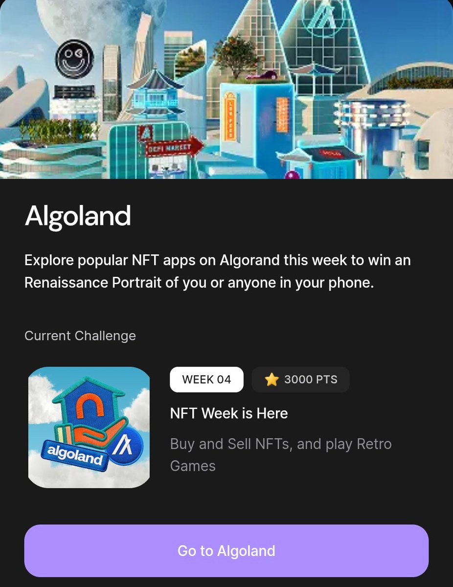Week 04 of Algoland is now LIVE 🙌

Buy and Sell NFTs on <a href="/downbad_algo/">DOWNBAD</a> and <a href="/asalytic/">Asalytic</a>, while also taking a spin in the <a href="/Astro_Explorer_/">Astro Explorer | Bork Borks & Zerkers</a> Retro Arcade 👾