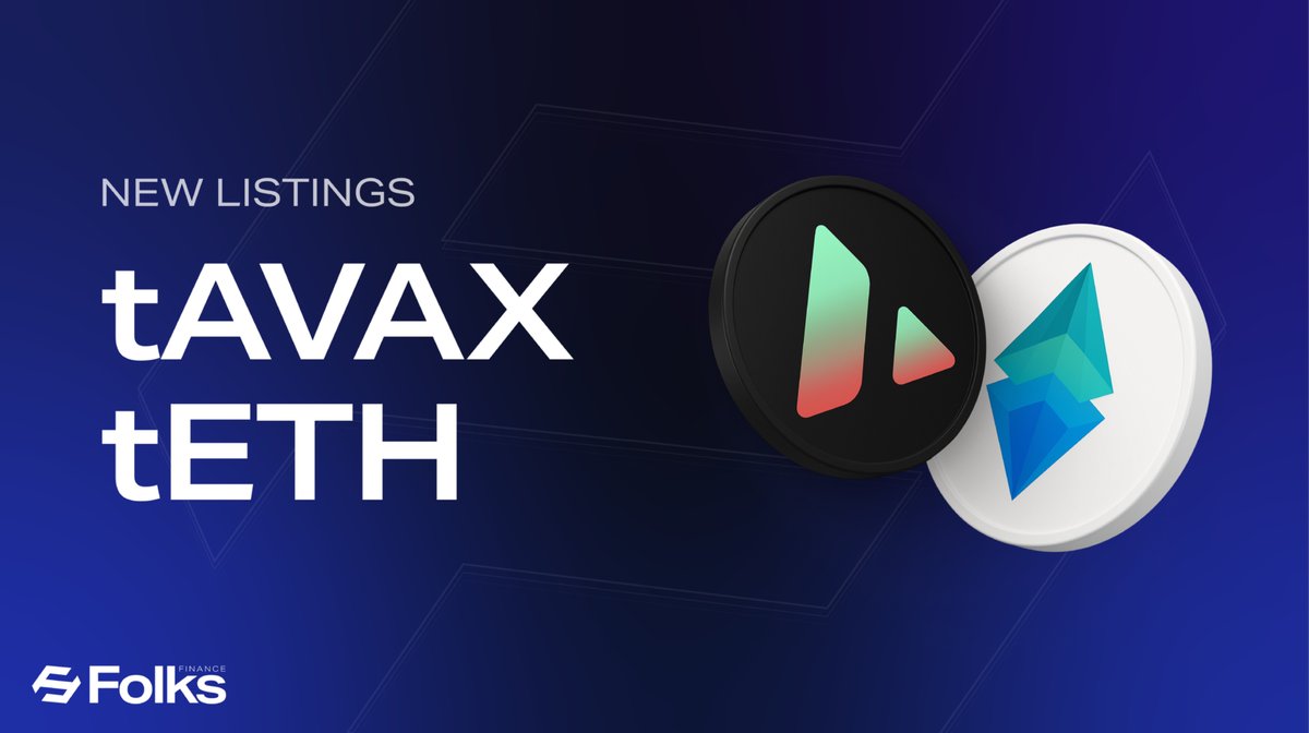 New Listings: $tETH 🌳 &amp; $tAVAX 🔺

<a href="/TreehouseFi/">Treehouse</a>’s liquid staking tokens are now available for deposits, collateral, and crosschain borrowing.

Loop them on <a href="/FolksFinance/">Folks Finance</a> to get:
☑️ Staking + Lending yield
✅ Folks Points + Treehouse Nuts