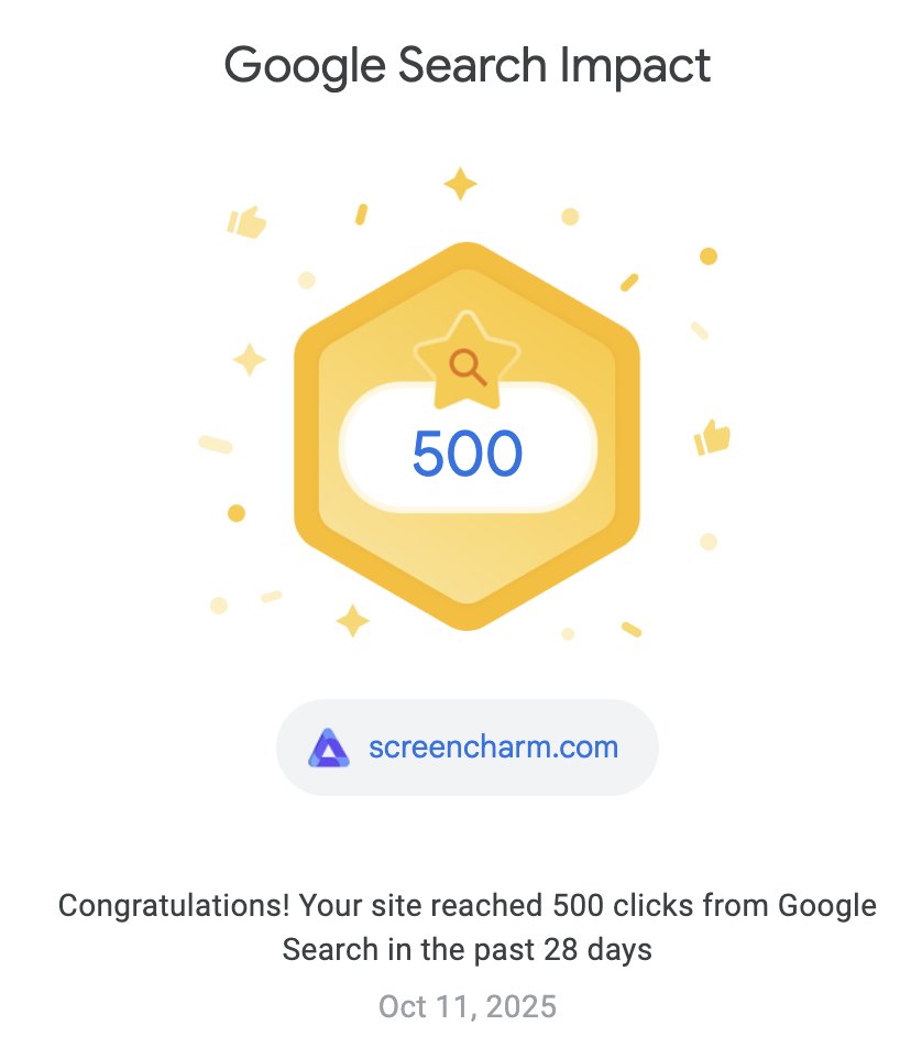 sergeynazarovx's tweet image. google’s starting to push @ScreenCharm. 

love to watch it grow!