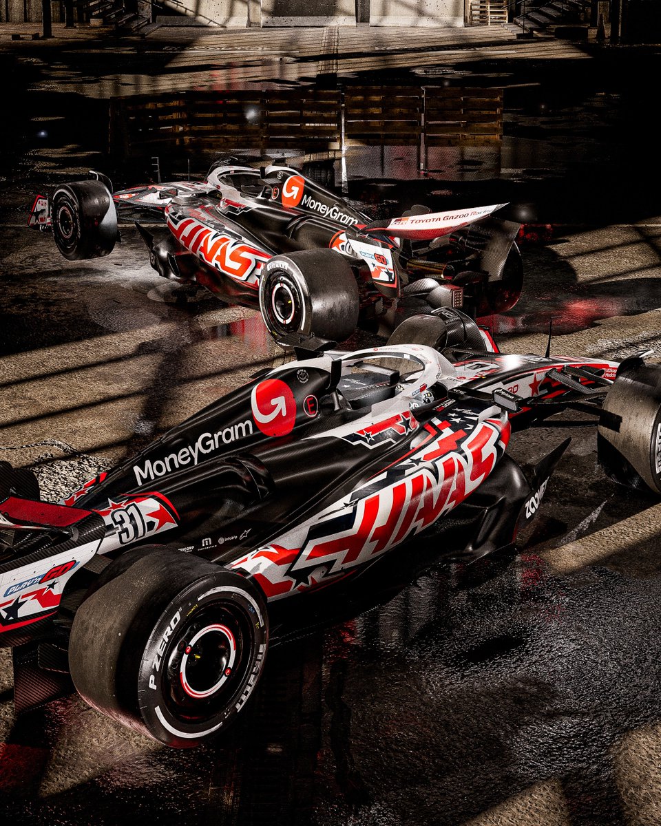 F1's tweet image. A special #USGP livery for @HaasF1Team this weekend! 🎨🇺🇸
What do you think of the design? 👀
#F1