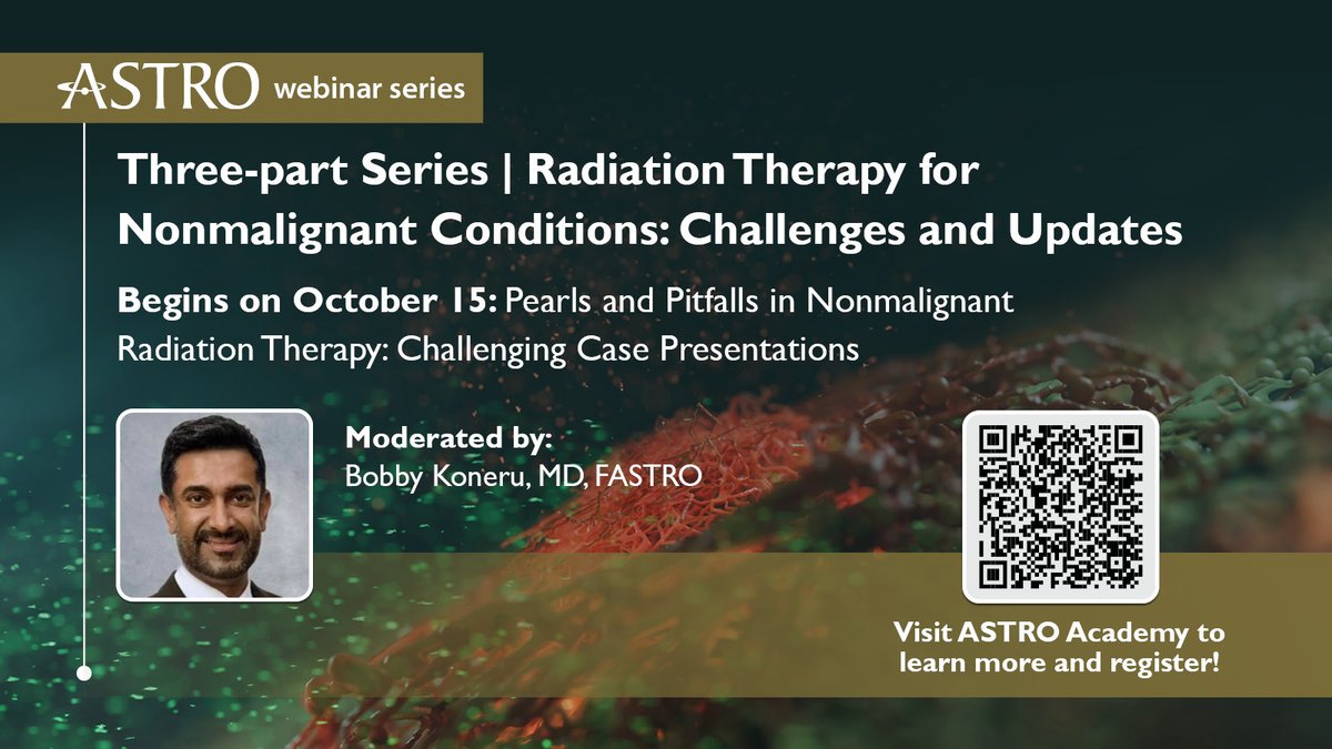 🚨Attention Radiation Oncologists

As functional radiotherapy grows in adoption for musculoskeletal conditions, it’s the real-world experience that unveils how nuanced and challenging these cases can be. 

The ASTRO three-part webinar series,, kicks off October 15 and is a