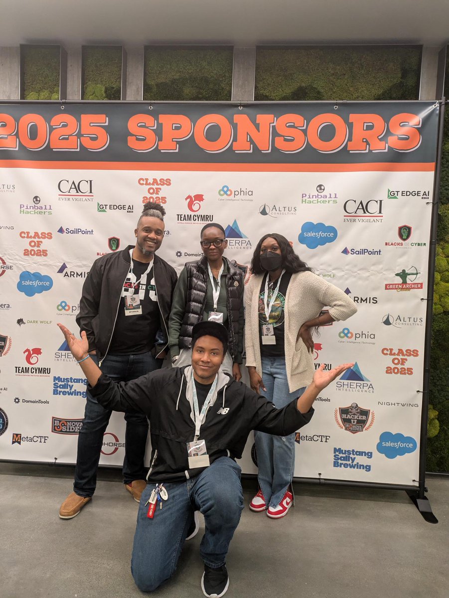 BlackInCyberCo1's tweet image. Thank you to everyone who visited us at BSides NoVA 2025! 🚗 ⁠
⁠
See you next year! 🔟
⁠
#BICVillage #BSidesNoVA #CyberCommunity #BlacksInCyber