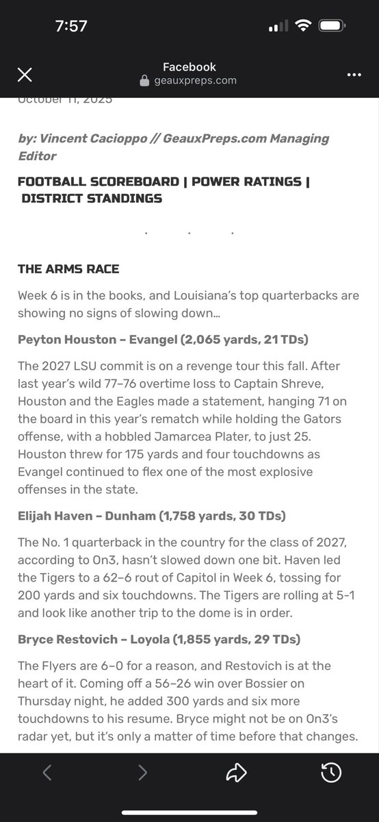 Thanks <a href="/GeauxPrepsLA/">GeauxPreps.com</a> and <a href="/Vincentcaciopp4/">Vincent cacioppo</a> <a href="/On3sports/">On3</a> <a href="/Rivals/">Rivals</a> <a href="/247Sports/">247Sports</a> <a href="/One11Recruiting/">One11 Recruiting</a> <a href="/LAvsAllYall/">Louisiana vs. All Y’all</a> <a href="/Talkin_BallLA/">Talkin' Ball Y'all</a> <a href="/GridironFootbal/">Gridiron Football®</a> <a href="/JaceLejeune/">Jace LeJeune</a> <a href="/JasonDuhe/">Jason Duhe'</a> <a href="/cass_hargis/">Cass Hargis</a> <a href="/D1CoachLacoste/">Lance Lacoste</a> <a href="/LeeBrecheen/">Lee Brecheen</a> <a href="/LeeGataHillah/">Lee Hiller</a> <a href="/RoyLangIII/">Roy Lang III</a> <a href="/JimmyWatson6/">Jimmy Watson</a> <a href="/LAFootballMagTV/">Louisiana Football Magazine</a> <a href="/318preps/">318preps</a>