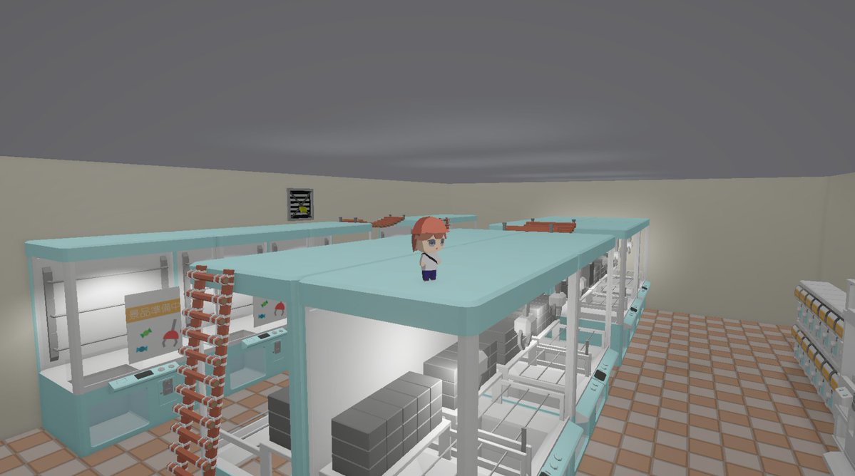 WayasiFactory's tweet image. 狭めにマップを作り直してみた
ついでにガチャガチャも追加
#ゲーム制作　#Unity