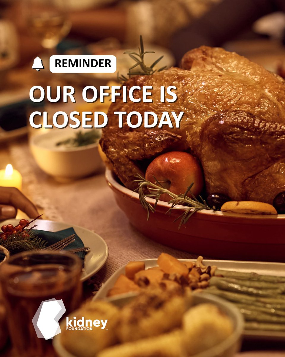 A friendly reminder that our office is closed today, Monday, October 13, for Thanksgiving.

Wishing everyone a wonderful holiday filled with gratitude and good food!

You can check our support page to find resources: kidney.ca/support