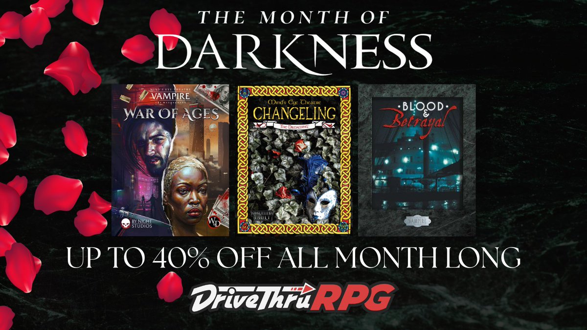 Mind's Eye Theatre: Changeling: The Dreaming is a bargain during the Month of Darkness Sale!

Get it here: tinyurl.com/4wfdhucx

The once and future King of the modern urban fantasy larp returns after more than 20 years.
#ttrpgs #worldofdarkness