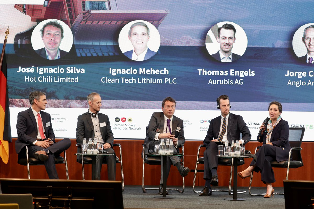ctlithium's tweet image. Ahead of #LMEWeek, CEO Ignacio Mehech joined industry leaders last week to discuss Chile-Germany cooperation in sustainable lithium supply and clean energy. #Lithium #EnergyTransition @AngloAmerican @HotChiliLtd @InvestChile @Aurubis_AG