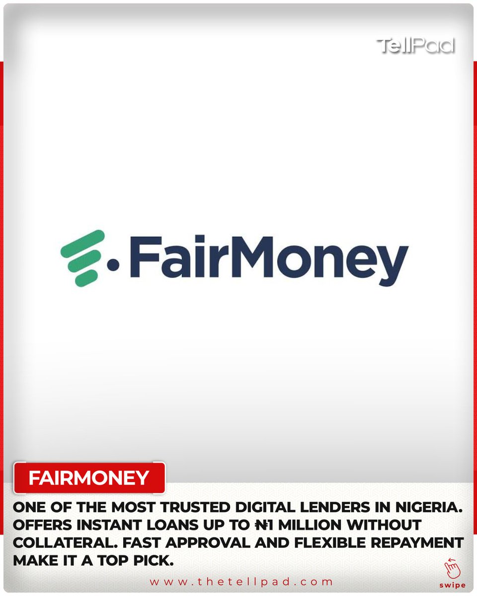 tellpad's tweet image. After BBNaija’s Faith Adewale revealed he borrowed ₦5M to enter the show, the spotlight is back on Nigeria’s digital loan culture.  

To stay safe, here are 5 FG-approved loan apps verified by FCCPC in 2025.  

#TellPad #LoanApps #FCCPC #BBNaija #DigitalLoans