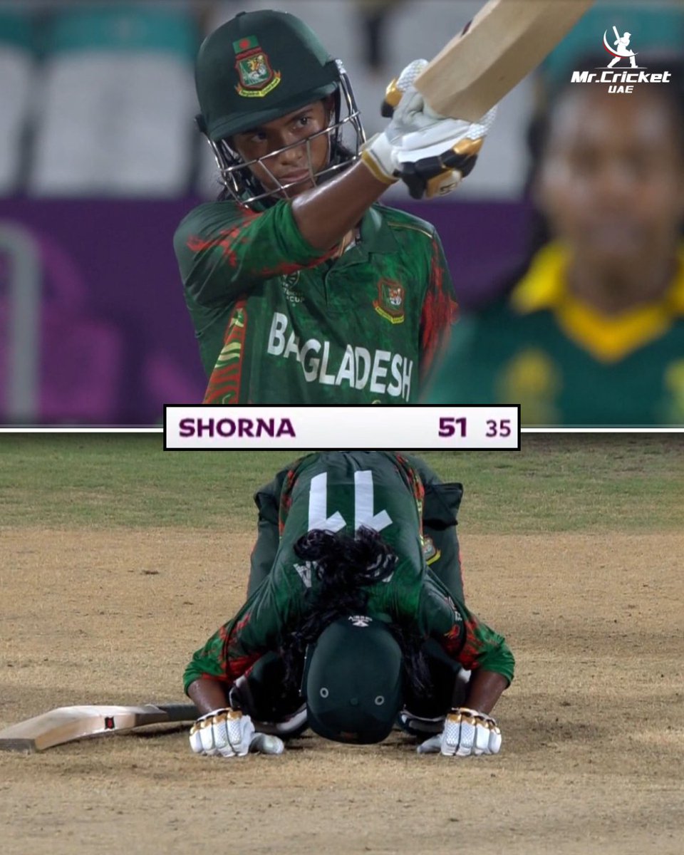 mrcricketuae's tweet image. Fastest fifty for 🇧🇩 in WODIs and it couldn’t have come at a better time. 👏
Take a bow Shorna Akter🙇🏻♀️
#BANWvsSAW #CWC #ShornaAkter