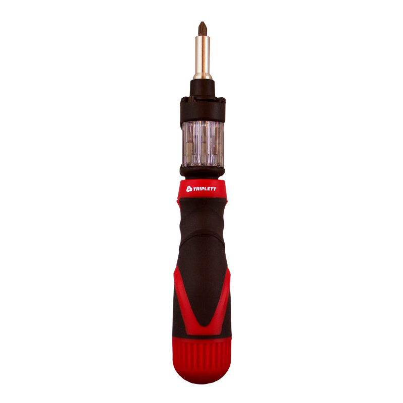test_tools's tweet image. The Triplett TPAL-X autoloading screwdriver is built for pros and DIYers. It features an 18-tooth ratchet and 12 preloaded bits for quick, precise work. Fast, easy, and reliable. Learn more: bit.ly/3s0eruE