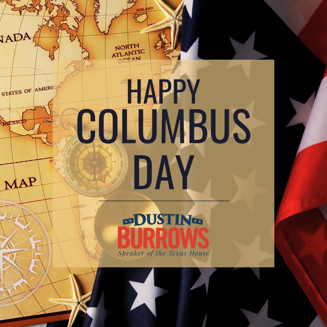 Today we celebrate Columbus Day and honor the fearless explorers who helped shape the course of history. That same spirit of determination, faith, and freedom runs deep in Texas — where hard work and courage continue to build our future.