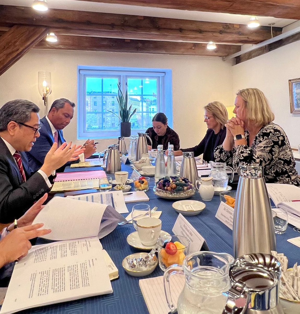 Honoured to host Dep Sec Gen (Bilateral Affairs) Dato’ Rozian and the <a href="/MalaysiaMFA/">Wisma Putra</a> team in Copenhagen for Bilateral Consultations 🇩🇰🇲🇾

Together, we’re advancing cooperation on the green transition, bilateral trade, climate action, sustainable development, and regional stability.