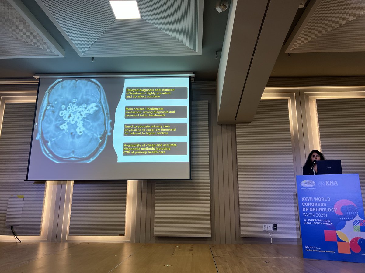 riya_o94's tweet image. Honoured to receive the WFN–Elsevier Best Clinical Paper Award at #wcn2025 Seoul 🇰🇷 for our prospective study “Delay in Diagnosis and Treatment Initiation of Tubercular Meningitis.”
#timeisbrain 

Grateful to Prof. Vivek Lal,Prof Manish Modi, Dr.Manoj Kumar Goyal, Dr. Ritu Shree,…