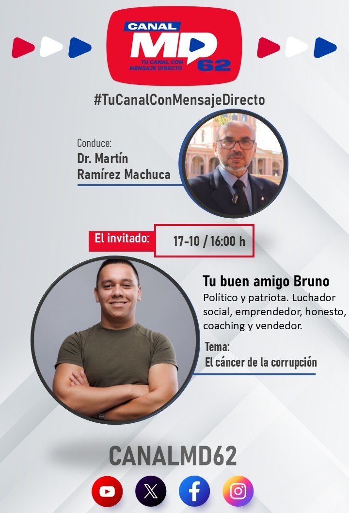 Este viernes, un programón en canalmd62.com