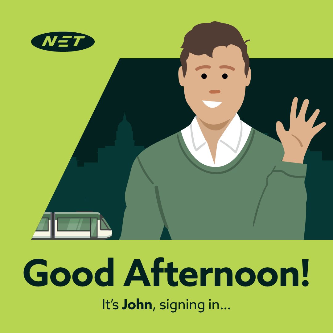 NETTram's tweet image. Good afternoon, John &amp;amp; Ben signing in for the afternoon updates.

✅ We&apos;re running a frequent service to all stops.

Reach out to us on WhatsApp 0115 824 6060 for any tram travel questions you may have.