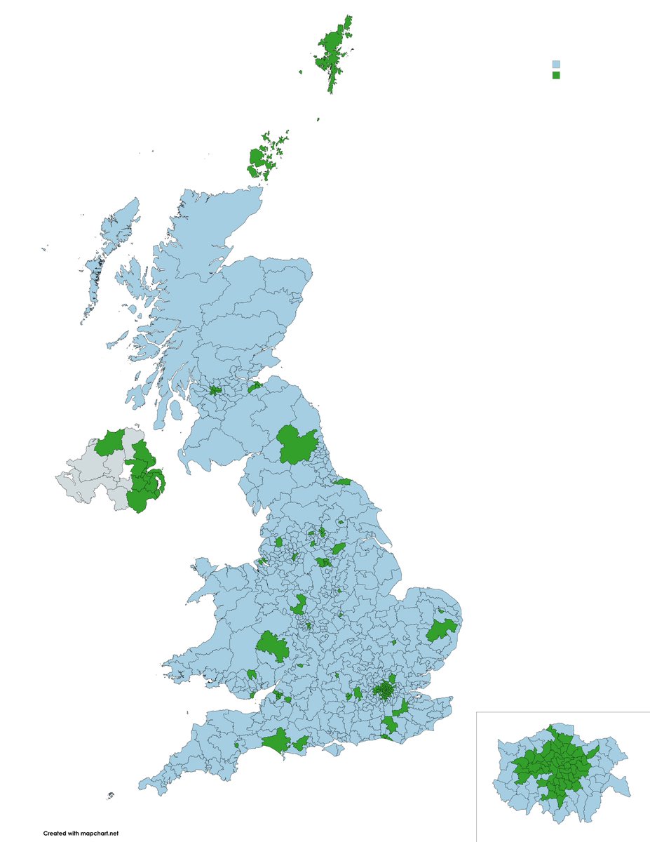 JohnLoony's tweet image. 2024 General Election:
Reform Party had more votes than Green in 525 constituencies
Green Parties had more votes than Reform in 118 constituencies
#GeneralElection #GeneralElection2024 #GE2024