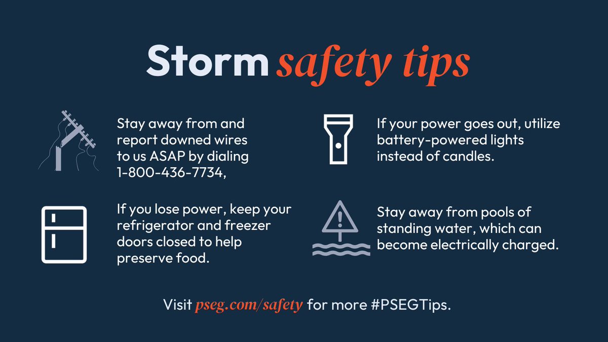 PSEGdelivers's tweet image. Storms can leave damage like debris and downed wires behind once they’ve passed through. Keep our #StormSafety #PSEGTips in mind after the storm.
