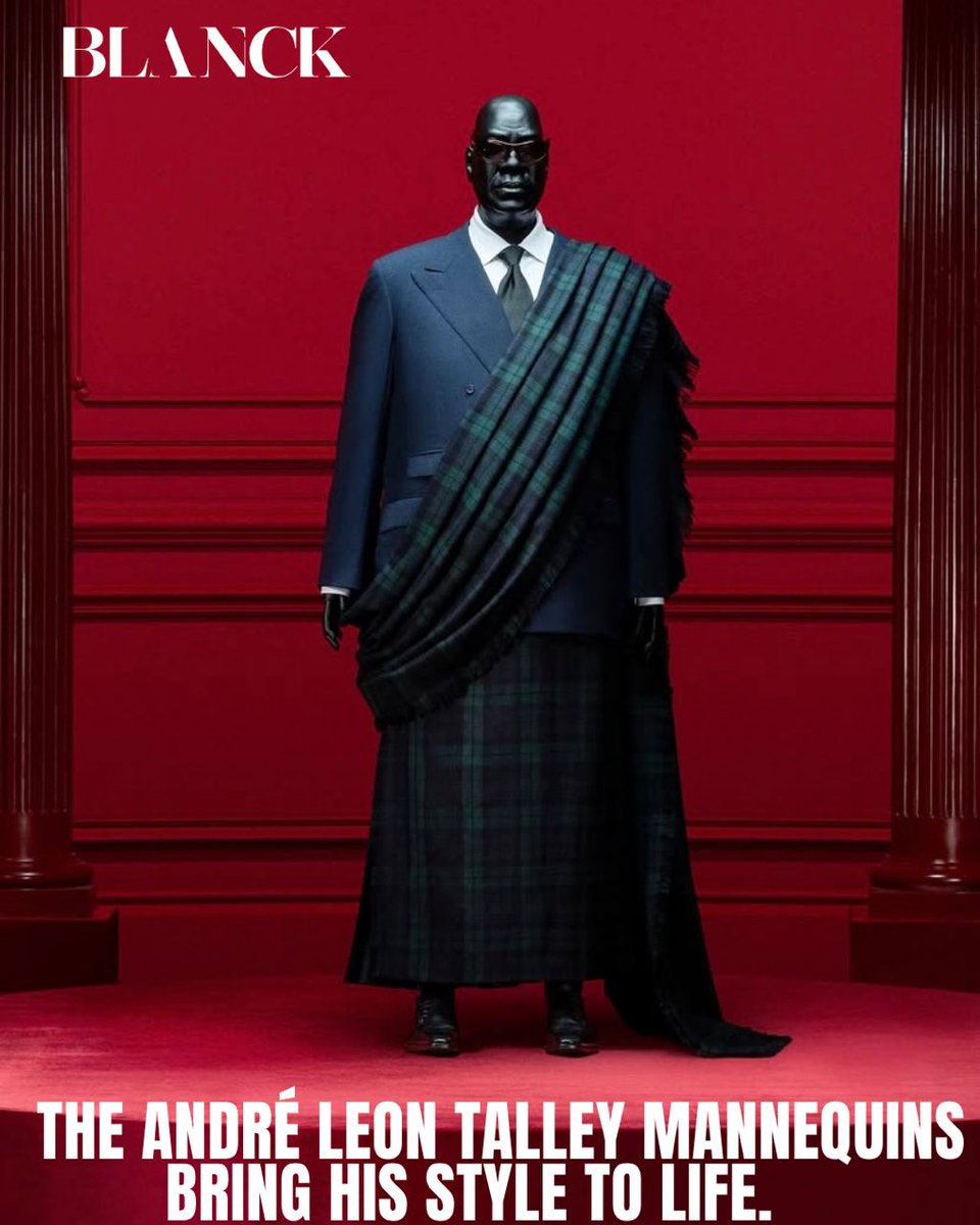 BlanckDigital's tweet image. The Andre Leon Talley Mannequins Bring his style to Life 
@SCADFASH Pays tribute to the late fashion legend with custom mannequins sculpted in his image, a striking homage to his legacy and larger than life style.

#SCADFash #styleisforever #blanck