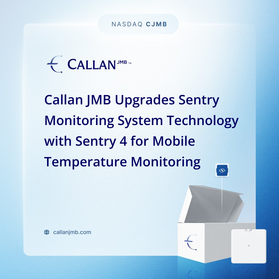 Proud to announce that <a href="/CallanJMBInc/">CallanJMB</a> $CJMB has launched Sentry Monitoring System 4.0, our most advanced upgrade yet. We’re setting a new standard for secure, reliable, and intuitive temperature monitoring across the pharmaceutical and cold chain industries.

Learn more: