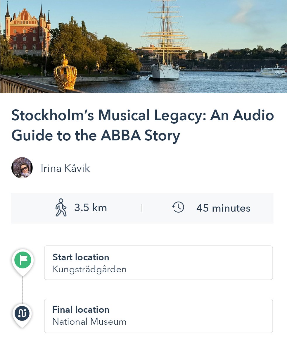 MyVoiceMap's tweet image. Where in Stockholm did ABBA create their iconic hits?

Follow the legendary Swedish pop quartet&apos;s journey through their hometown and find out how it helped them become international icons and change Swedish music forever. 🎵🇸🇪

🔗voicemap.me/abbatour

#ABBA #Stockholm #Sweden