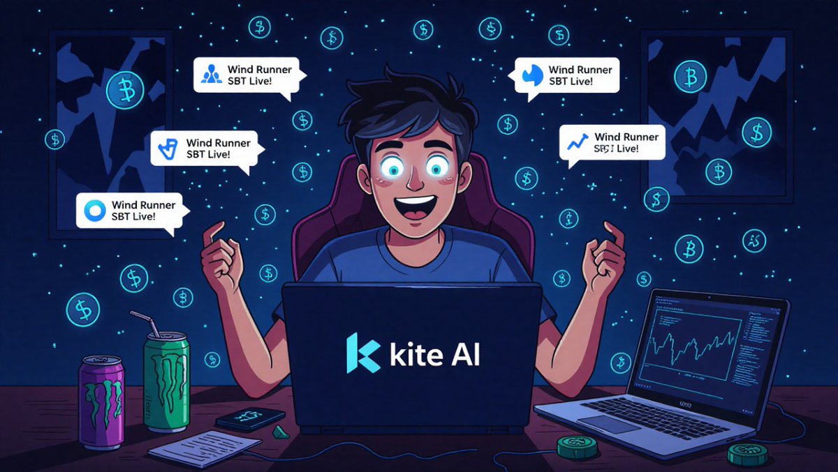 Me at 3 AM when Kite AI dropped Wind Runner SBT: “Sleep is temporary, recognition is forever.” 😭💻
#KiteAI  <a href="/GoKiteAI/">KITE AI 📍 ETHDenver 🦬</a>