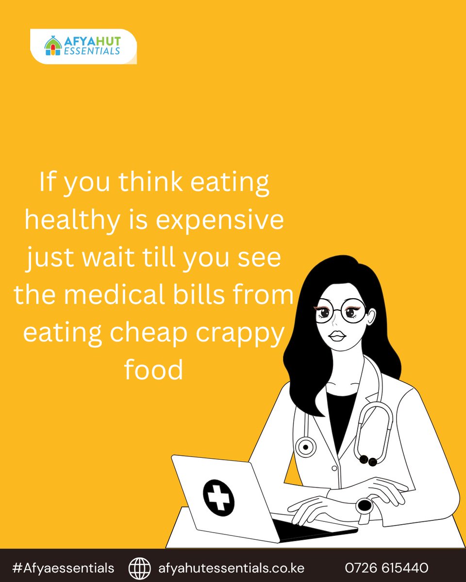 AfyaEssentials's tweet photo. Your plate today decides your hospital bills tomorrow โ and the right supplements fill in what your diet misses.
Choose wisely. ๐ฅ๐
#Afyahut #WellnessKE #SmartNutrition #SupplementsThatWork #EnergyWeek2025 #RespectWomenLeaders #ImpeachmentFiles #Healthcare https://t.co/13D2gHl5sO