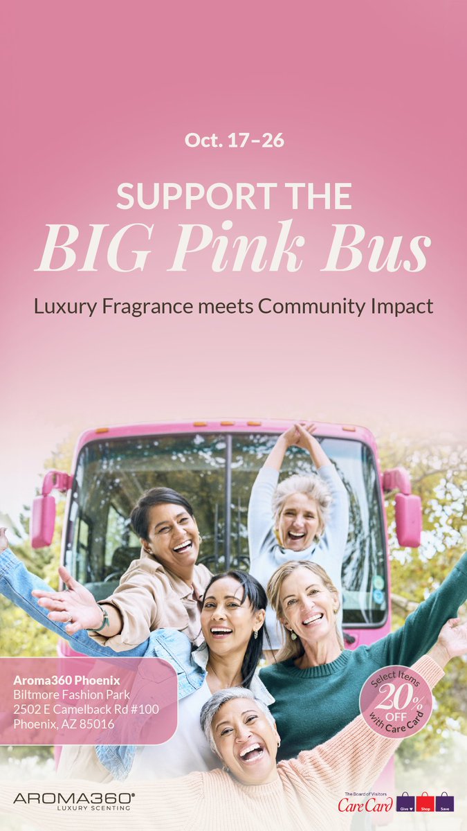 Luxury fragrance meets community impact.💞
Join us at our showroom in Phoenix, Arizona at Biltmore Fashion Park — October 17–26.