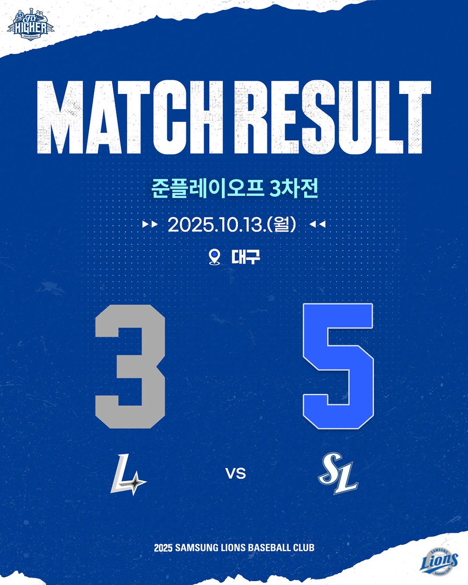 삼성 라이온즈 경기 결과 그래픽