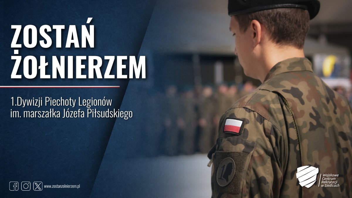 WCR Siedlce (@wcrsiedlce) on Twitter photo 1.Dywizja Piechoty Legionów marszałka Józefa Piłsudskiego  posiada wolne stanowiska dla żołnierzy zawodowych oraz aktywnej rezerwy! 
📞 723-691-492
 📷#1DPLeg
#ZostańŻołnierzem #WojskoPolskie #DołączDoNas 1.Dywizja Piechoty Legionów marszałka Józefa Piłsudskiego  posiada wolne stanowiska dla żołnierzy zawodowych oraz aktywnej rezerwy! 
📞 723-691-492
 📷#1DPLeg
#ZostańŻołnierzem #WojskoPolskie #DołączDoNas