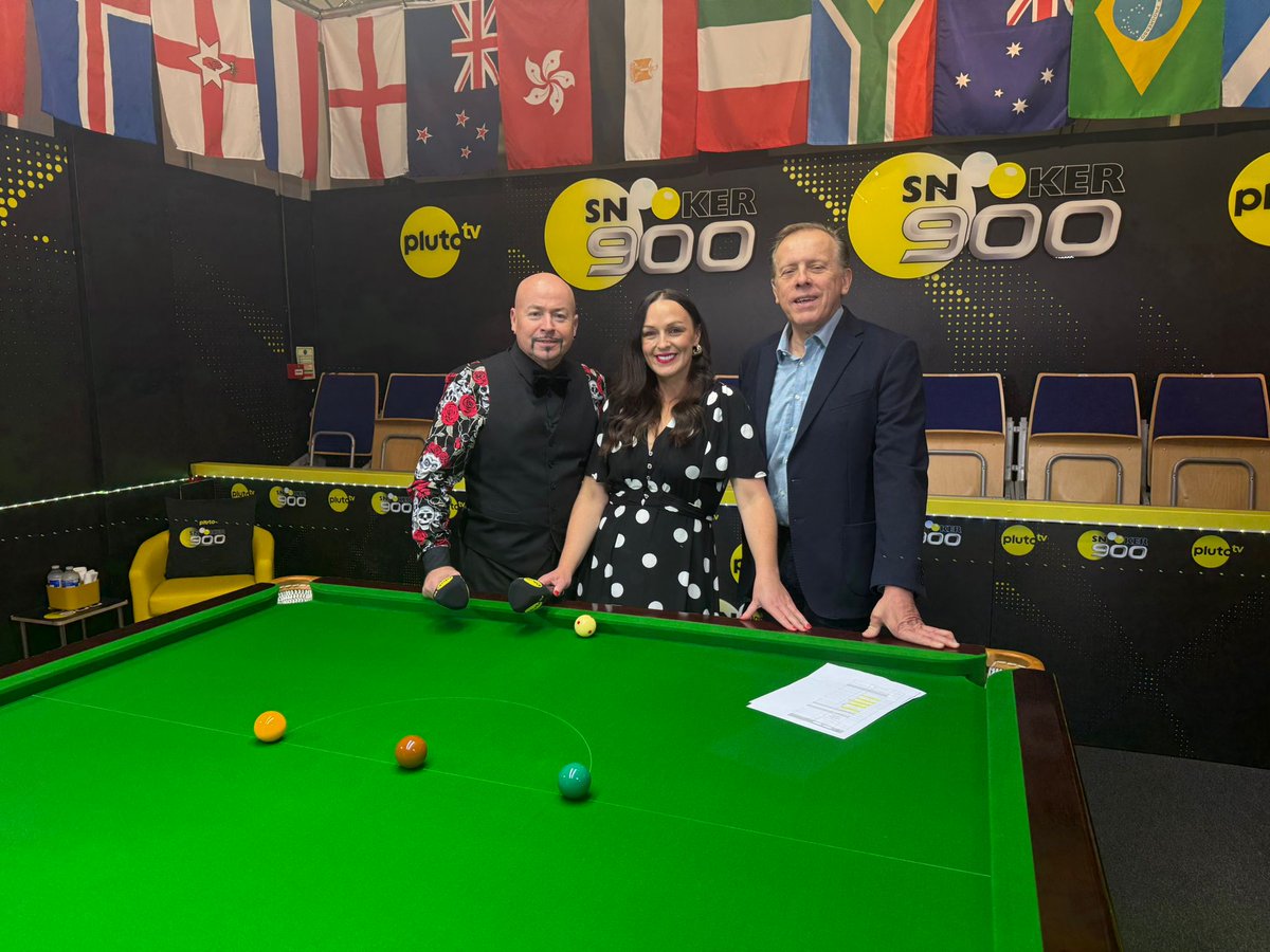 Live now and all afternoon on <a href="/PlutoTV/">Pluto TV</a> #snooker900 Lovely to be back with the guys! <a href="/fouldsy147/">Neal Foulds</a> <a href="/leetheshirt/">Lee Richardson</a>