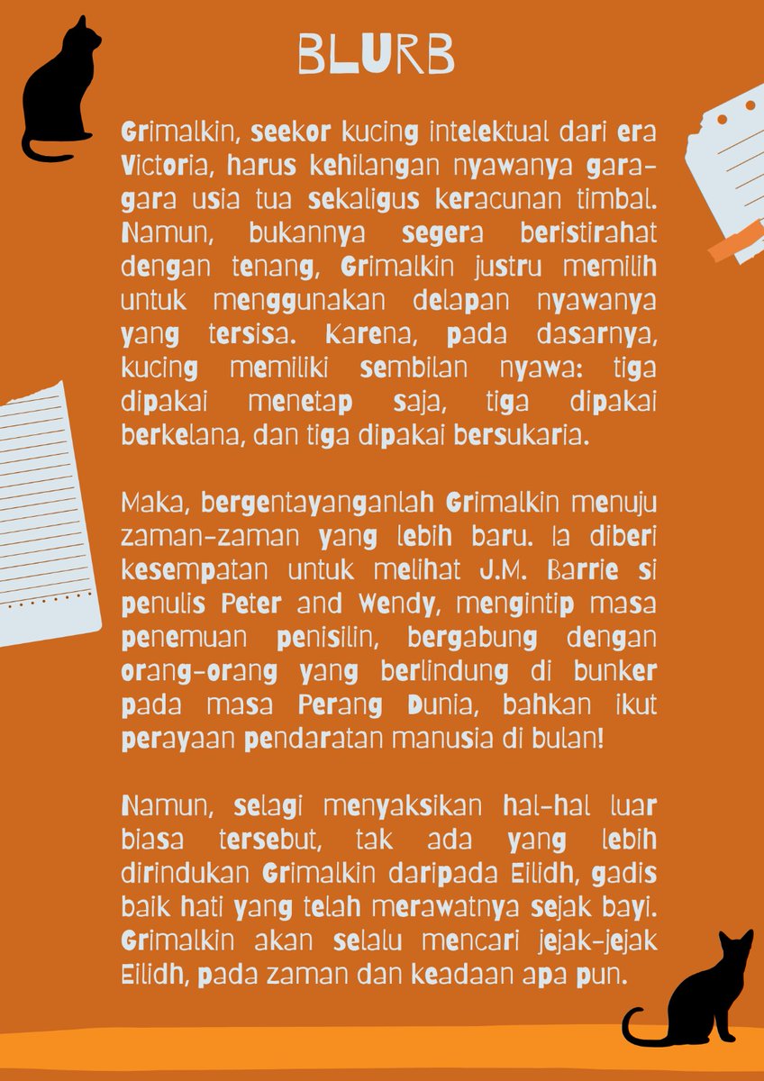 Nomu_cimcim's tweet photo. •° 🐈 Review Buku 👻 °•
__________________________

📚 Judul : The Ghost Cat
🖋 Penulis : Alex Howard
🖊️ Penerjemah : Damaring Tyas Wulandari
🏠 Penerbit : Penerbit BACA
📖 Total : 300 hal https://t.co/83oO4RPHPQ