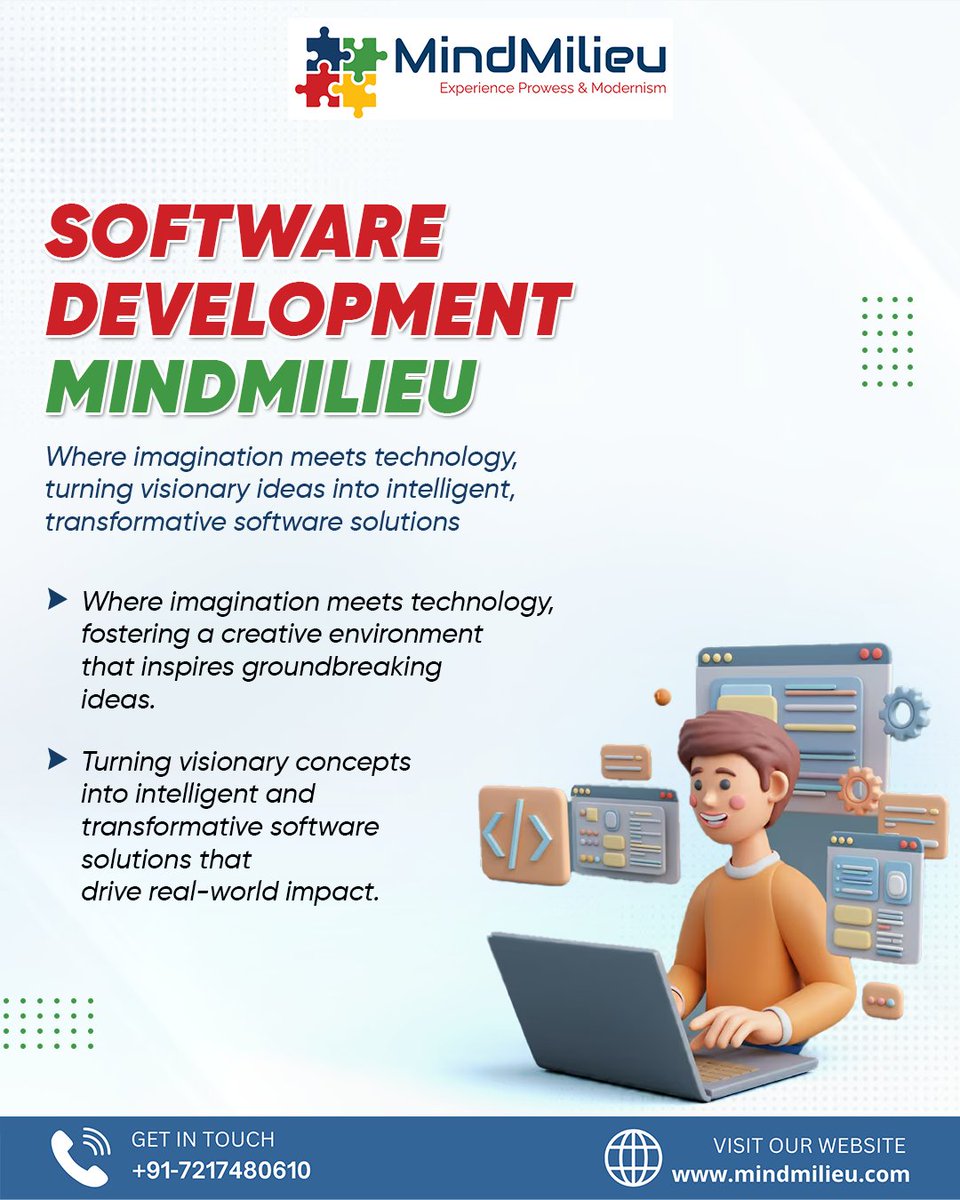 mindmilieu's tweet image. SOFTWARE DEVELOPMENT BY MINDMILIEU
Where imagination meets technology — turning ideas into intelligent, impactful software! 💡
🌐 mindmilieu.com
📞 +91 7217480610
#MindMilieu #SoftwareDevelopment #TechInnovation #DigitalTransformation #FutureTech