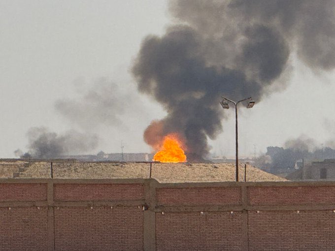 Osint613's tweet image. BREAKING 🔴

Very strange explosion near Cairo, Egypt. 

Trump will be landing in Egypt soon.