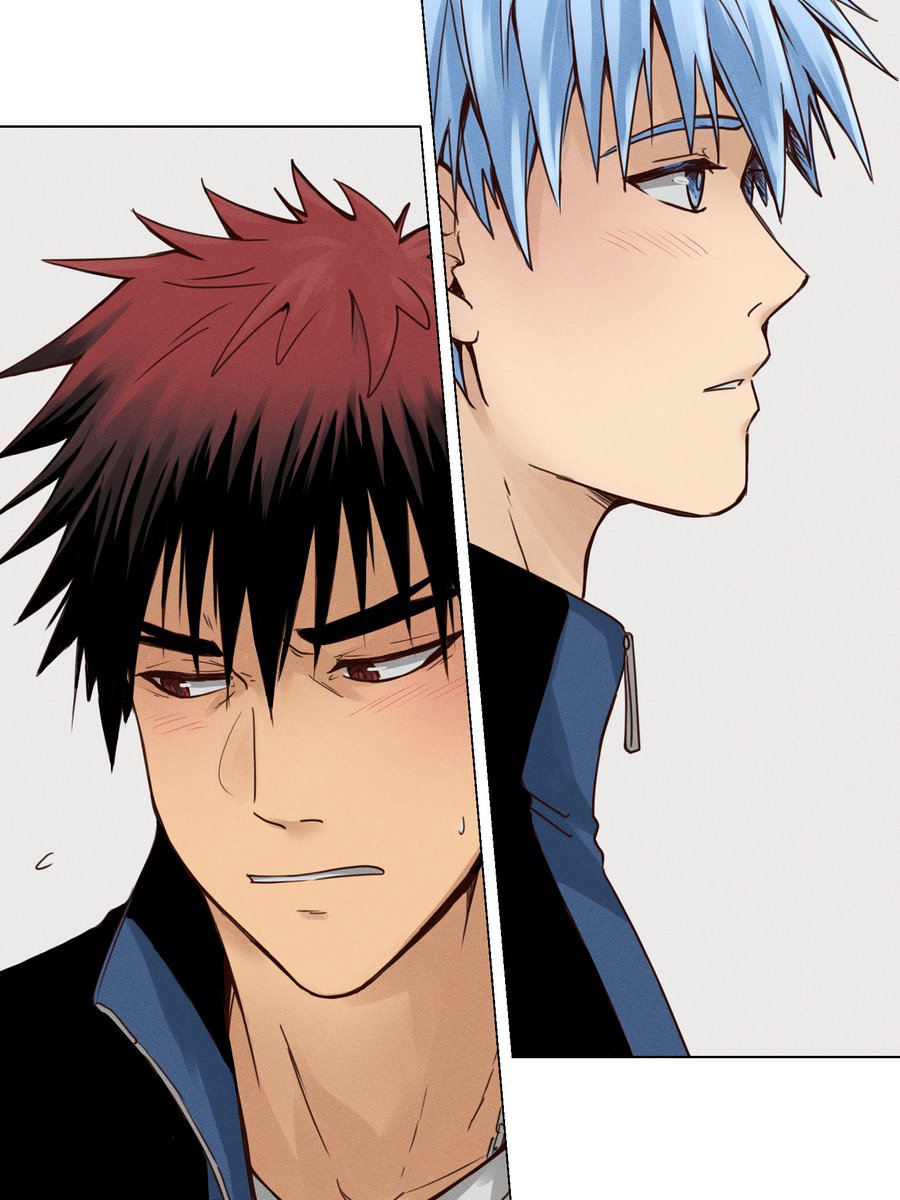 Them blushing.
#火黒 #kagakuro
