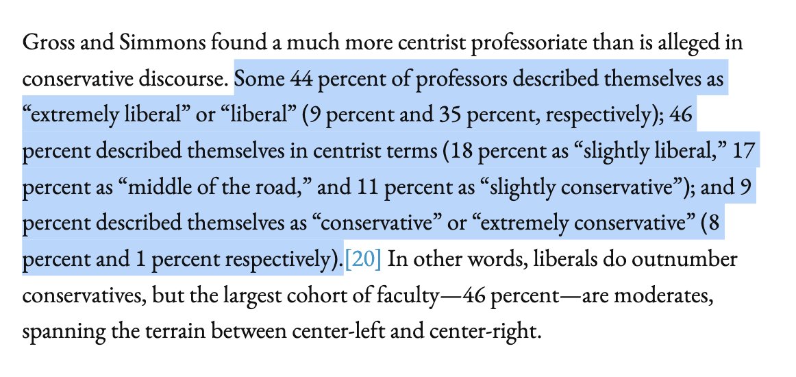 My god. This is from a piece meant to *critique* the theory that libs significantly outnumber cons in the academy.