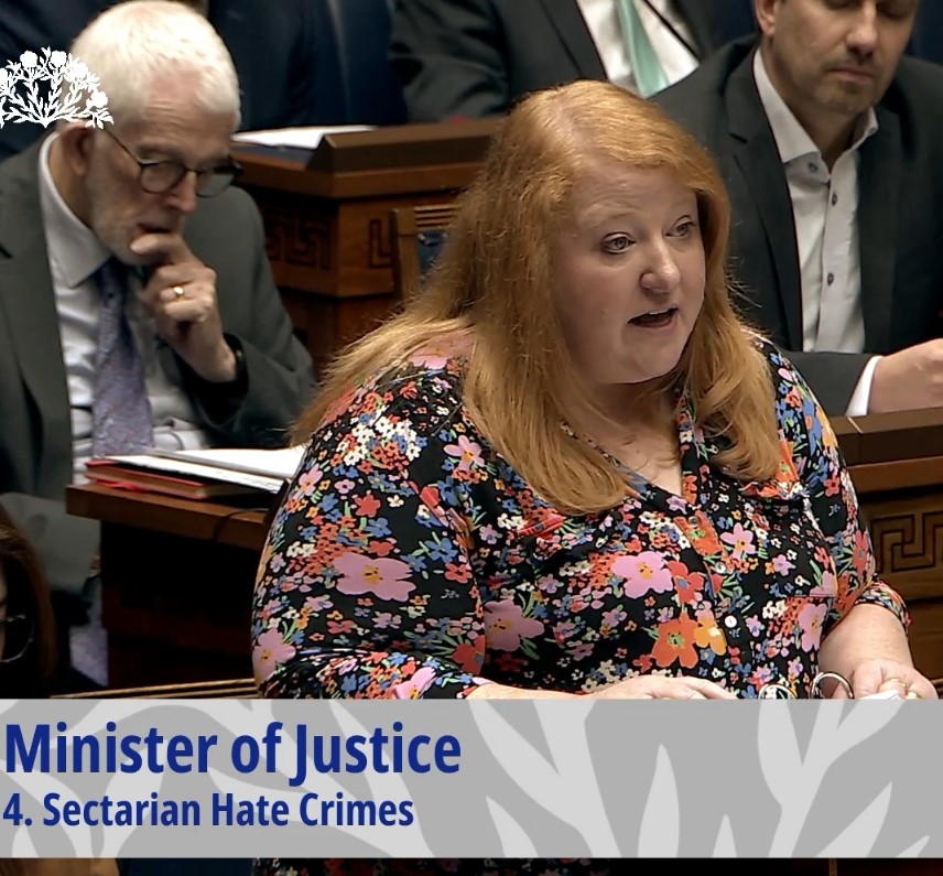 It's Hate Crime Awareness Week &amp; <a href="/Justice_NI/">Justice NI</a> Minister <a href="/naomi_long/">Naomi Long MLA</a> has told <a href="/niassembly/">Northern Ireland Assembly</a> Question Time that sectarianism &amp; racism are 2 sides of the same coin &amp; addressing hate crime requires cross-governmental action &amp; a redoubling of effort to tackle the root causes of hate crime
