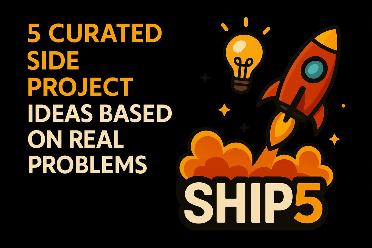 codebrainr's tweet image. Ship5 #12 is out with BIG NEWS to share!
Check it out to find your next side project idea + grab our one-page teaser and get all 5 concepts at a glance
shipwithai.substack.com/p/ship5-12