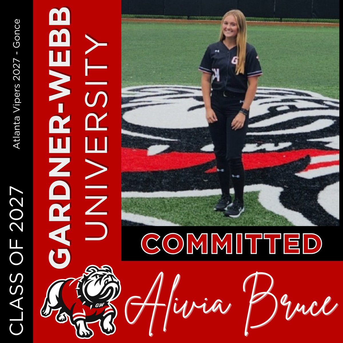 Congrats to Alivia Bruce on her commitment to play softball at Gardner-Webb University! We’re proud of all she’s accomplished and can’t wait to see her shine at the next level. The future is bright! #BeTheStandard
<a href="/AliviaBruce2027/">Alivia Bruce</a>