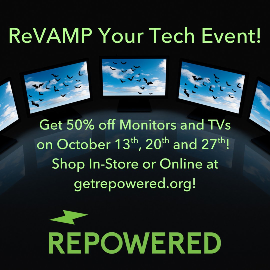ReVAMP Your Tech This MONITOR MONDAY!
Ghoul your gear and haunt your home setup with 50% OFF Computer Monitors &amp; TVs. Don’t ghost this deal - it’s alive every Monday in October!
Shop In-Store or Online at hubs.la/Q03MxtGP0
#MonitorMonday #ReVAMPYourTech #SpooktacularSavings