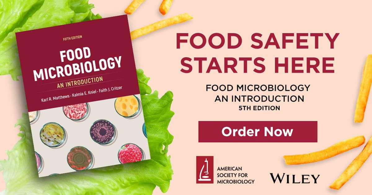 WileyLifeSci's tweet photo. 🍽️ Ready to dive into the science of food safety? Start with Food Microbiology: An Introduction, 5e!
Plus, explore “A Conversation with the Authors” & a Meet the Microbiologist episode in our "Hear from Our Authors" section: https://t.co/et6rir6Lvc
@ASMicrobiology #NFSEM https://t.co/MST5Y20Mx7