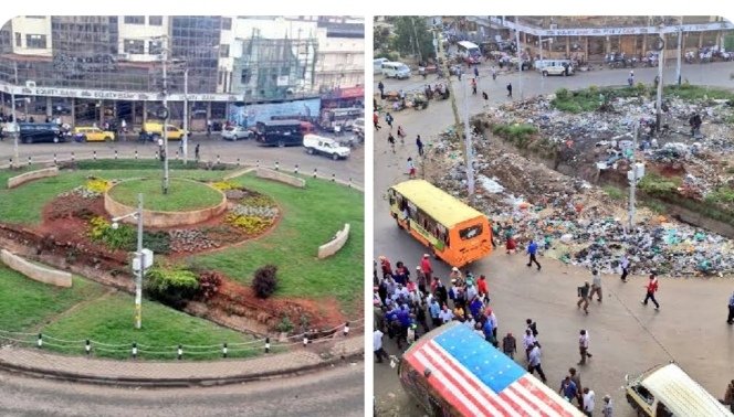 Same spot before and after Johnson Sakaja took over.
