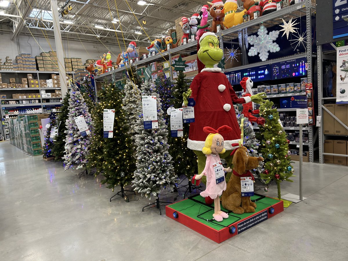 Shopping at Lowes. Because we need a little Christmas right this very minute.
